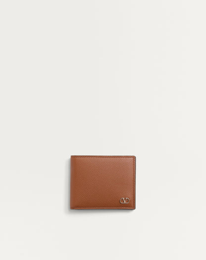 Valentino Garavani Vlogo Signature Grainy Calfskin Wallet