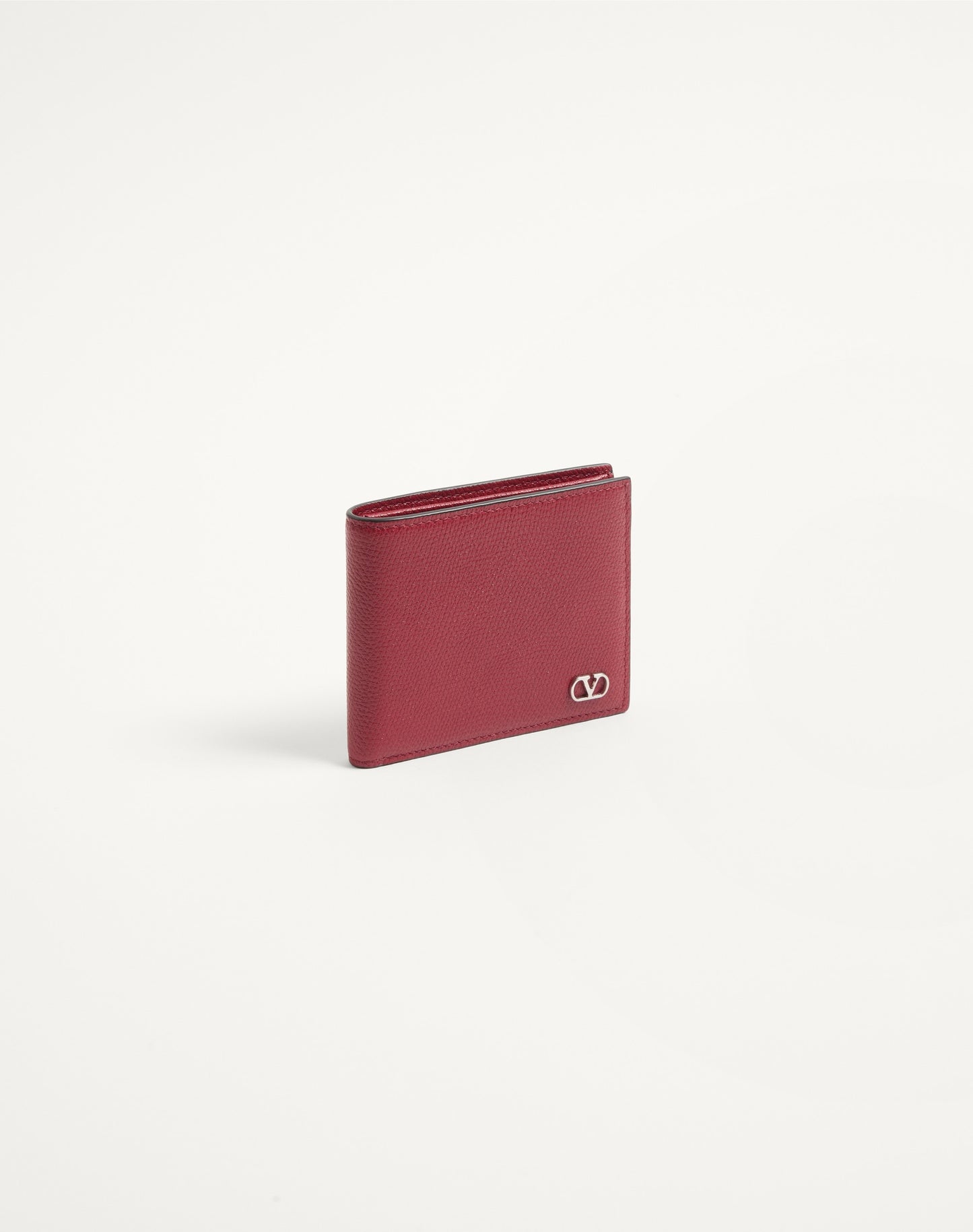 Valentino Garavani Vlogo Signature Grainy Calfskin Wallet