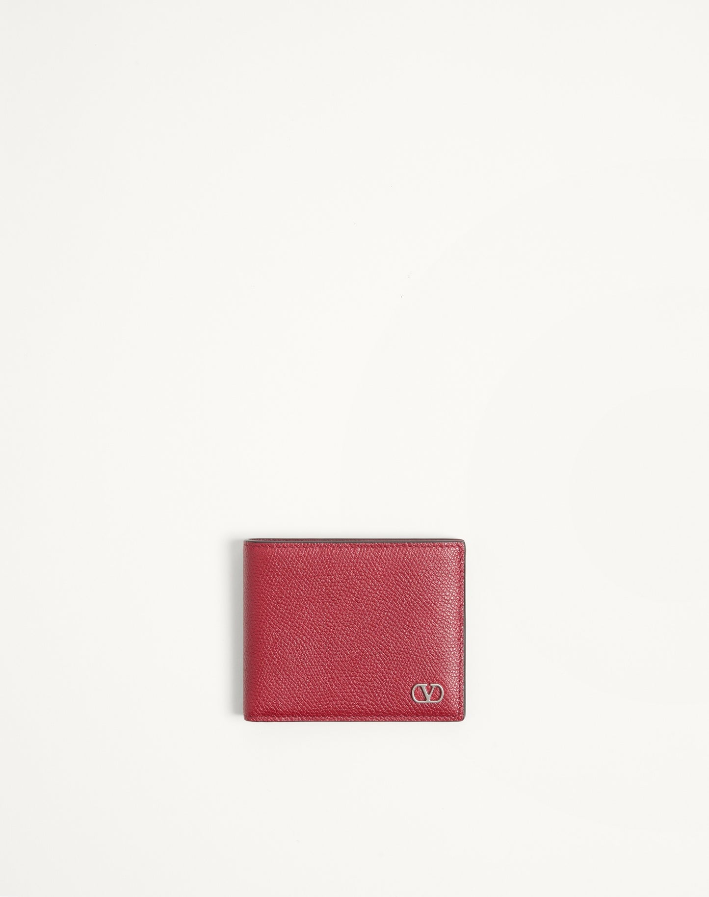 Valentino Garavani Vlogo Signature Grainy Calfskin Wallet
