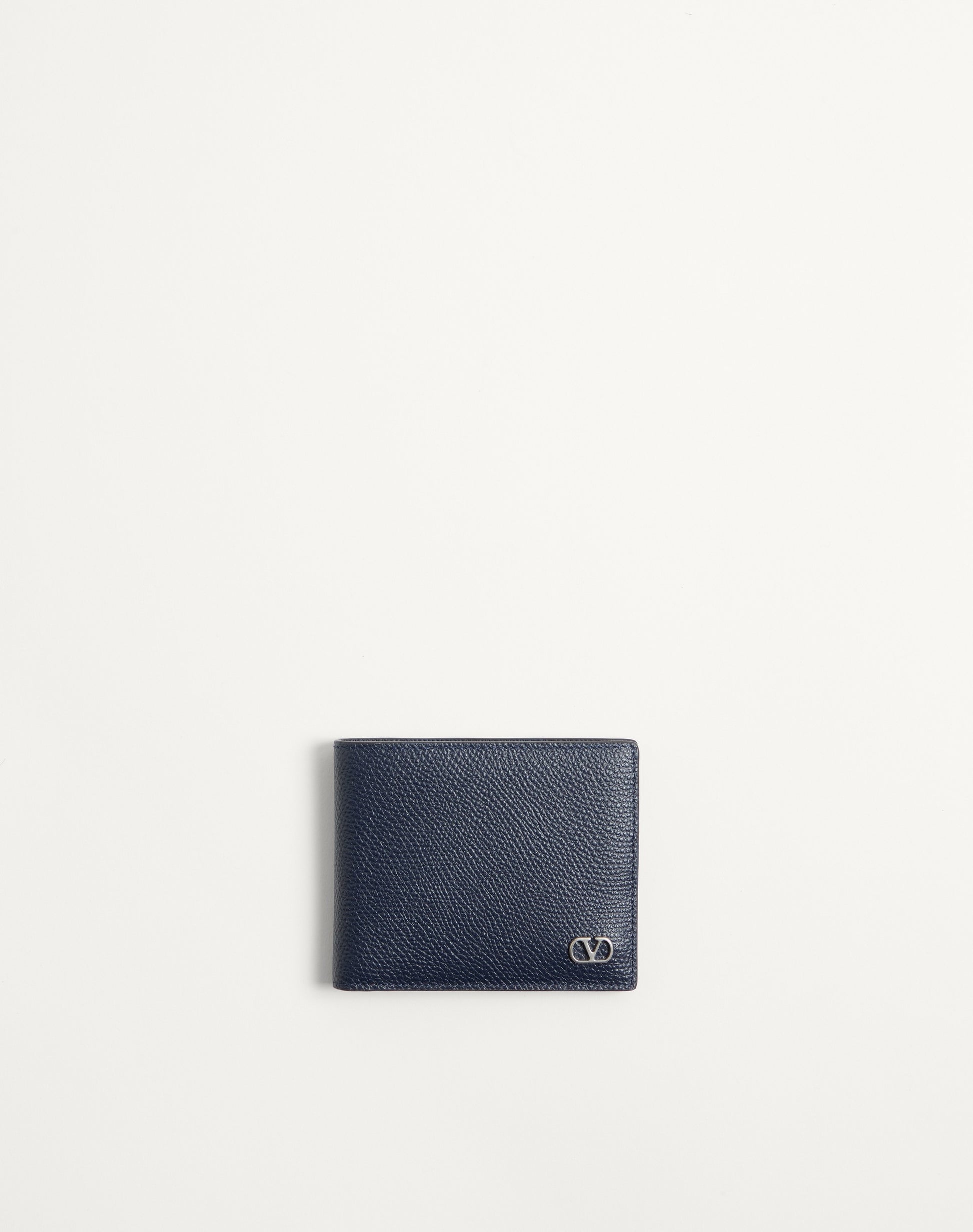 Valentino Garavani Vlogo Signature Grainy Calfskin Wallet