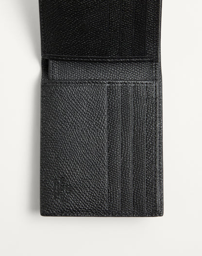 Valentino Garavani Vlogo Signature Grainy Calfskin Wallet