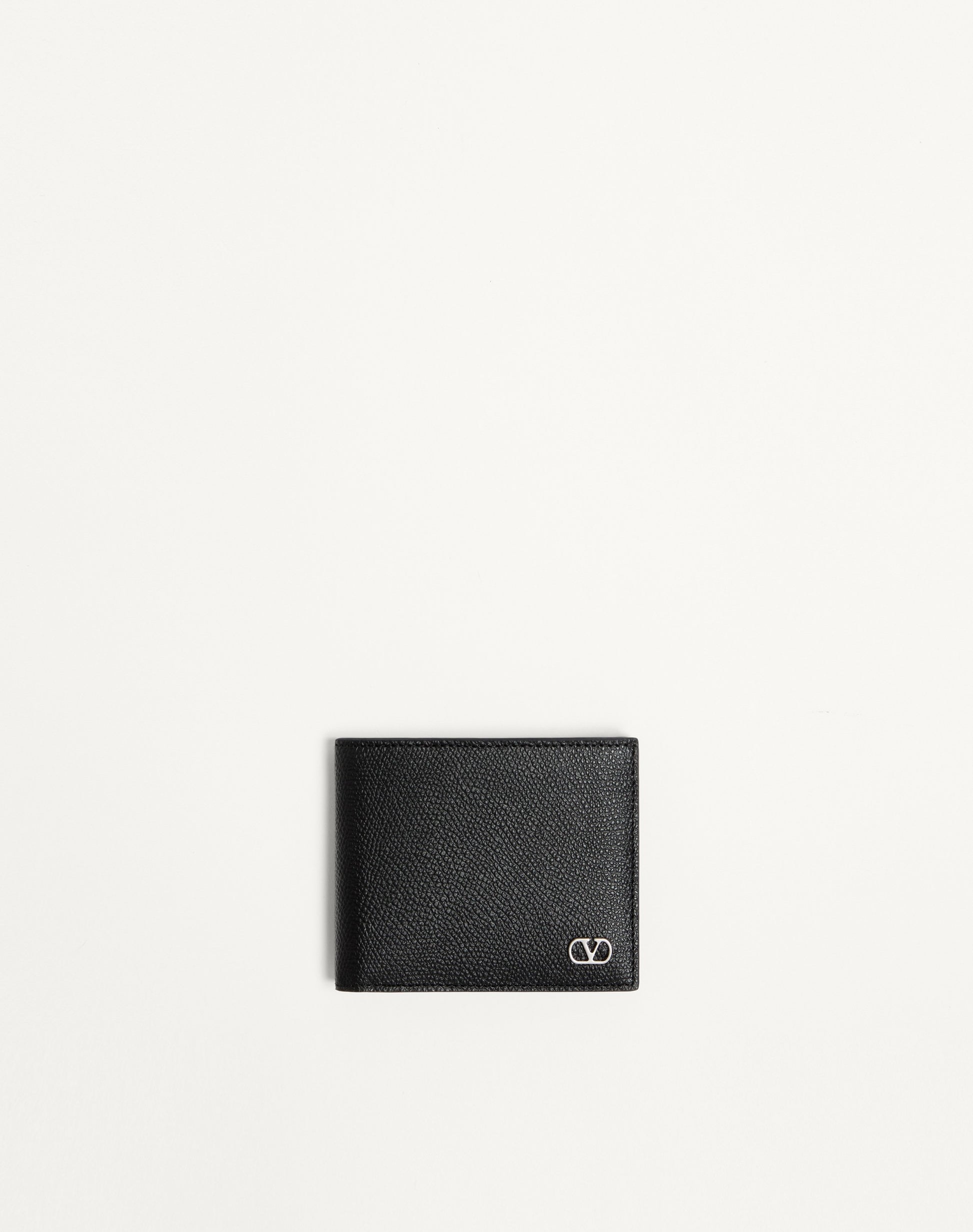 Valentino Garavani Vlogo Signature Grainy Calfskin Wallet