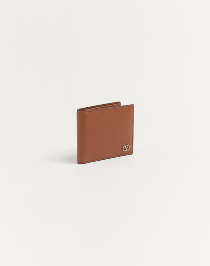 Valentino Garavani Vlogo Signature Grainy Calfskin Wallet