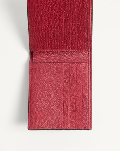 Valentino Garavani Vlogo Signature Grainy Calfskin Wallet