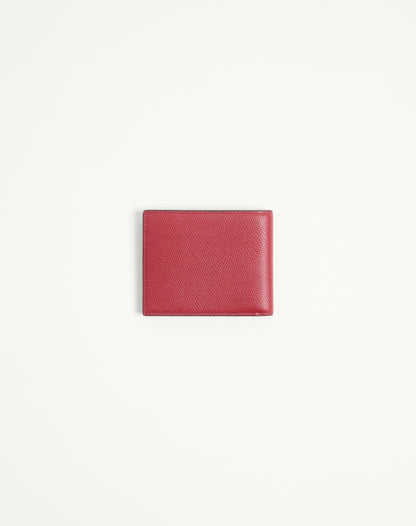 Valentino Garavani Vlogo Signature Grainy Calfskin Wallet