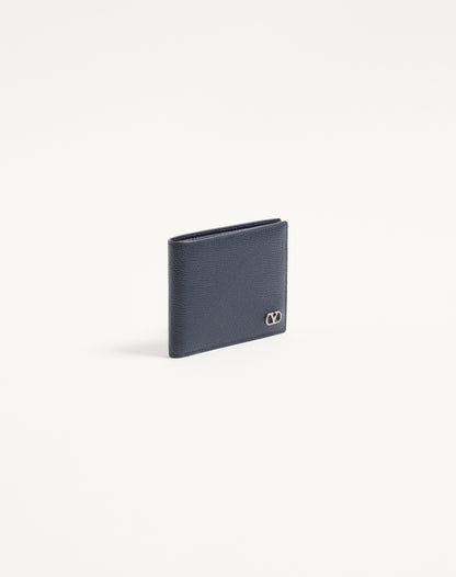 Valentino Garavani Vlogo Signature Grainy Calfskin Wallet