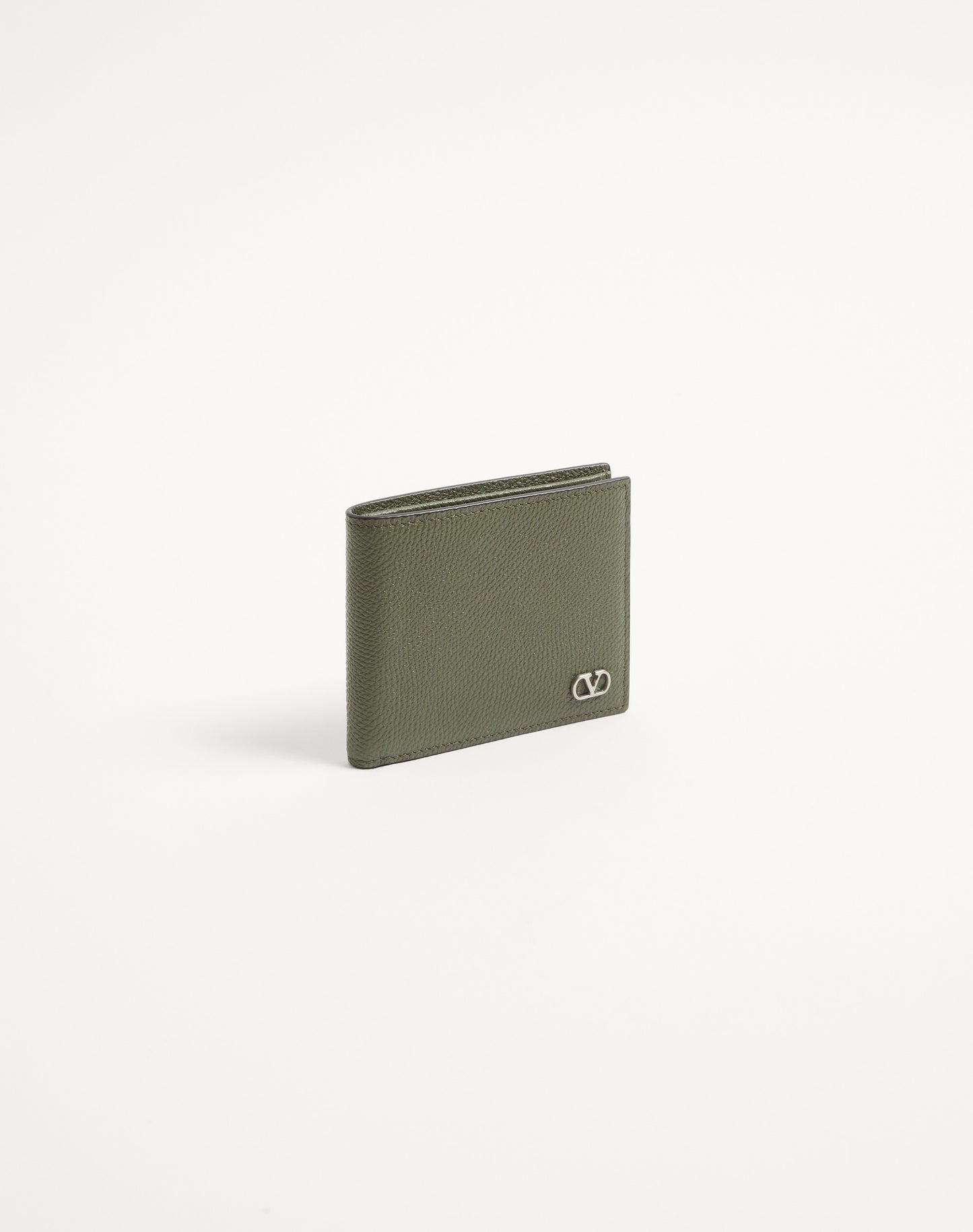 Valentino Garavani Vlogo Signature Grainy Calfskin Wallet