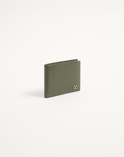 Valentino Garavani Vlogo Signature Grainy Calfskin Wallet