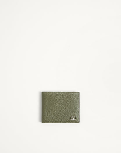 Valentino Garavani Vlogo Signature Grainy Calfskin Wallet