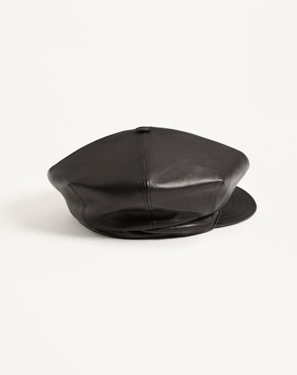 Valentino Garavani Vlogo Signature Leather Cap