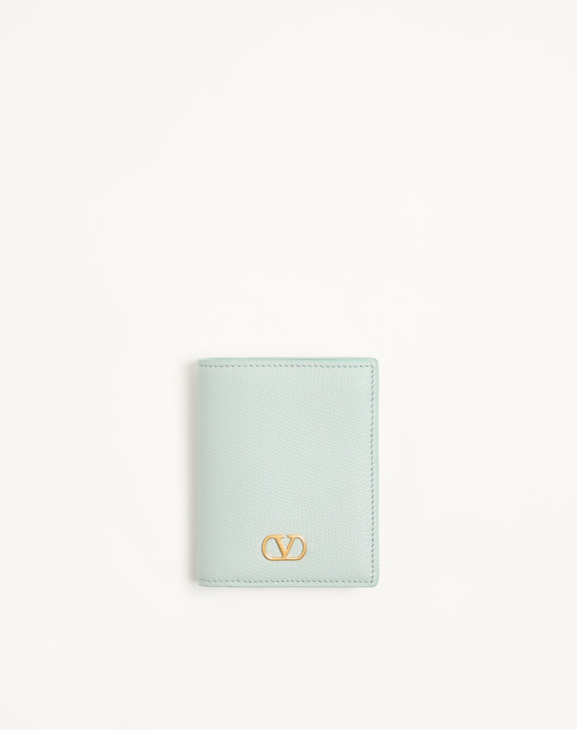 Valentino Garavani Vlogo Signature Wallet In Grainy Calfskin