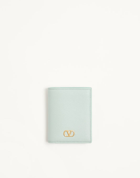 Valentino Garavani Vlogo Signature Wallet In Grainy Calfskin
