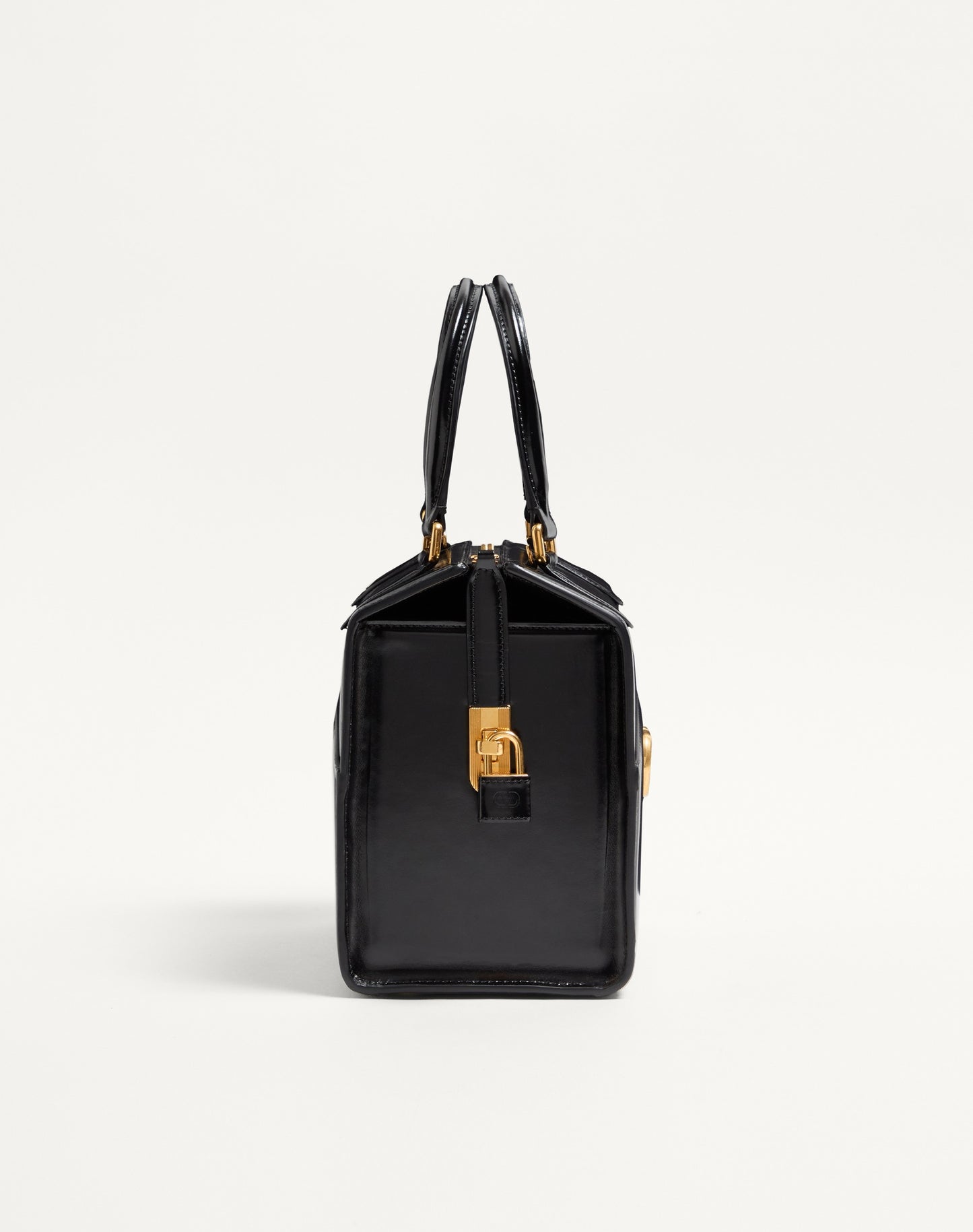 Valentino Garavani Vain-case Bowling Bag In Shiny Calfskin