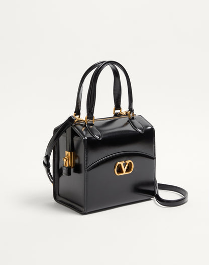Valentino Garavani Vain-case Bowling Bag In Shiny Calfskin