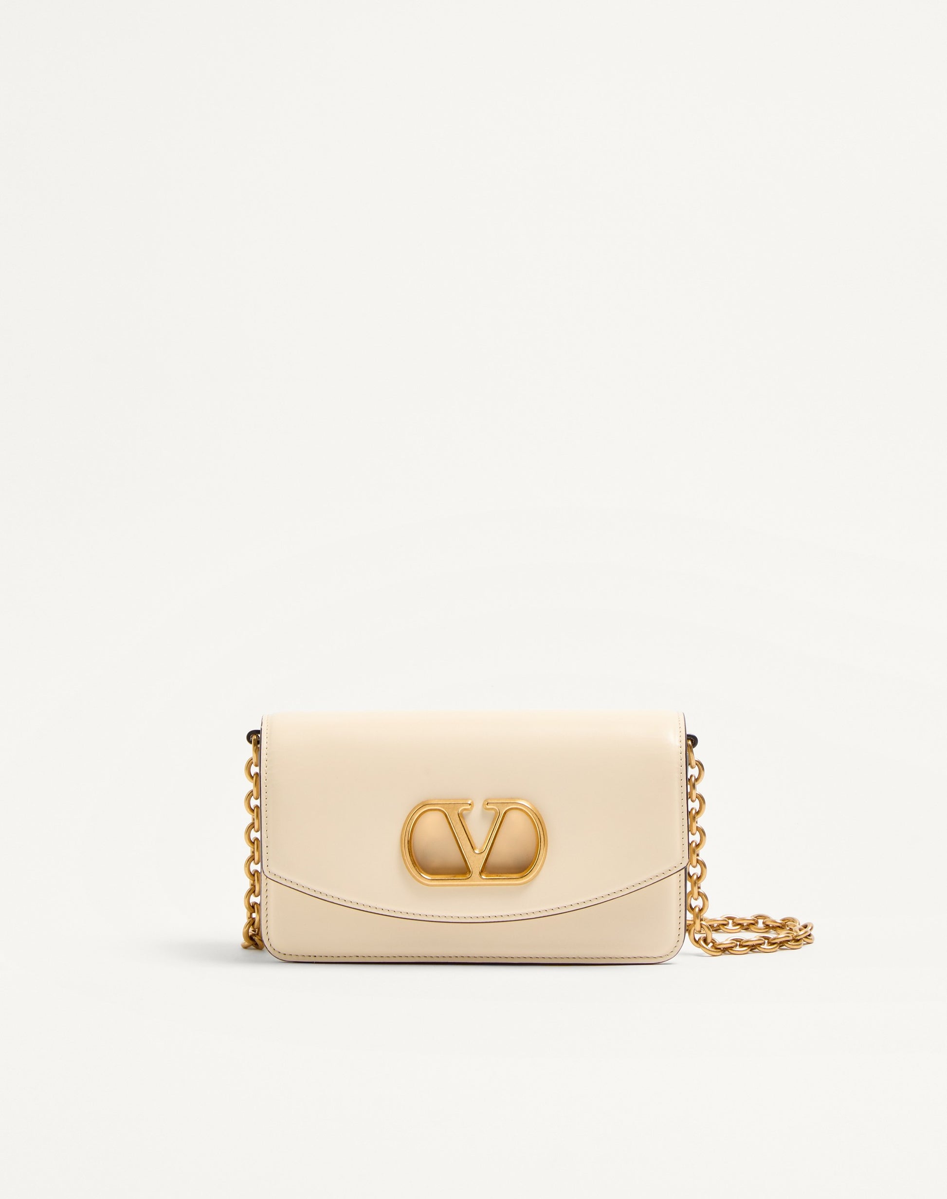 Valentino Garavani Vain Clutch Bag In Shiny Calfskin