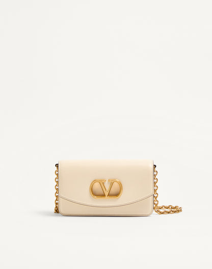 Valentino Garavani Vain Clutch Bag In Shiny Calfskin
