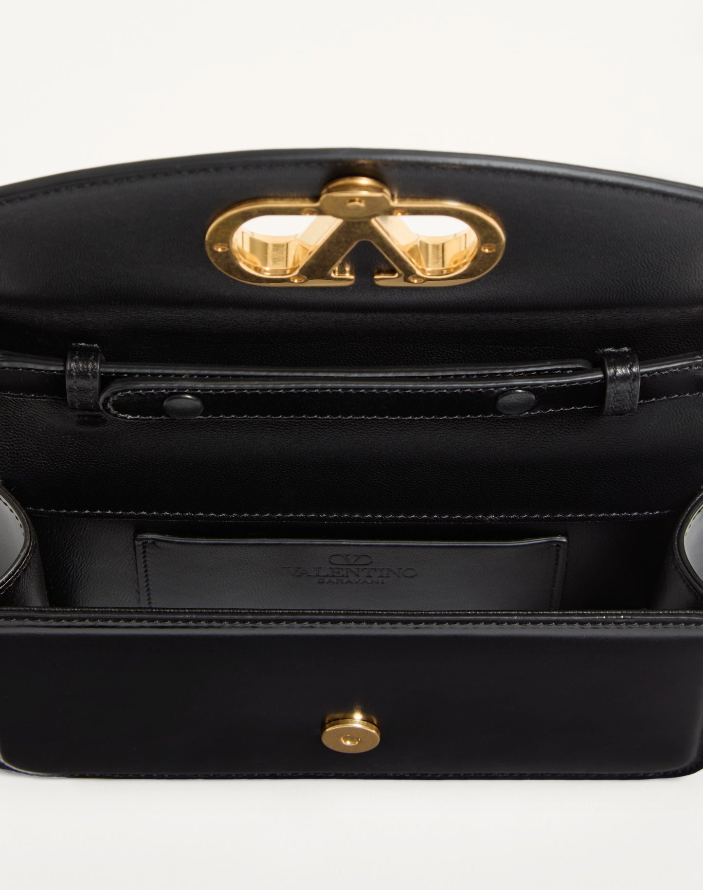 Valentino Garavani Vain Clutch Bag In Shiny Calfskin