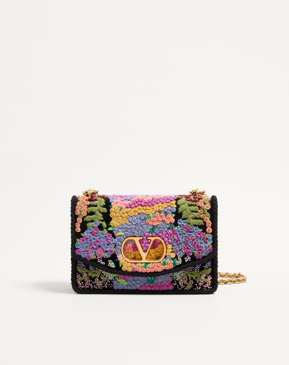 Valentino Garavani Vain Embroidered Shoulder Bag