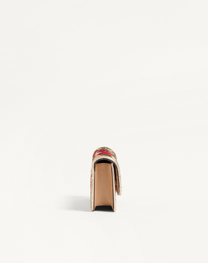 Valentino Garavani Vain Embroidered Shoulder Clutch With Cherryfic Pattern