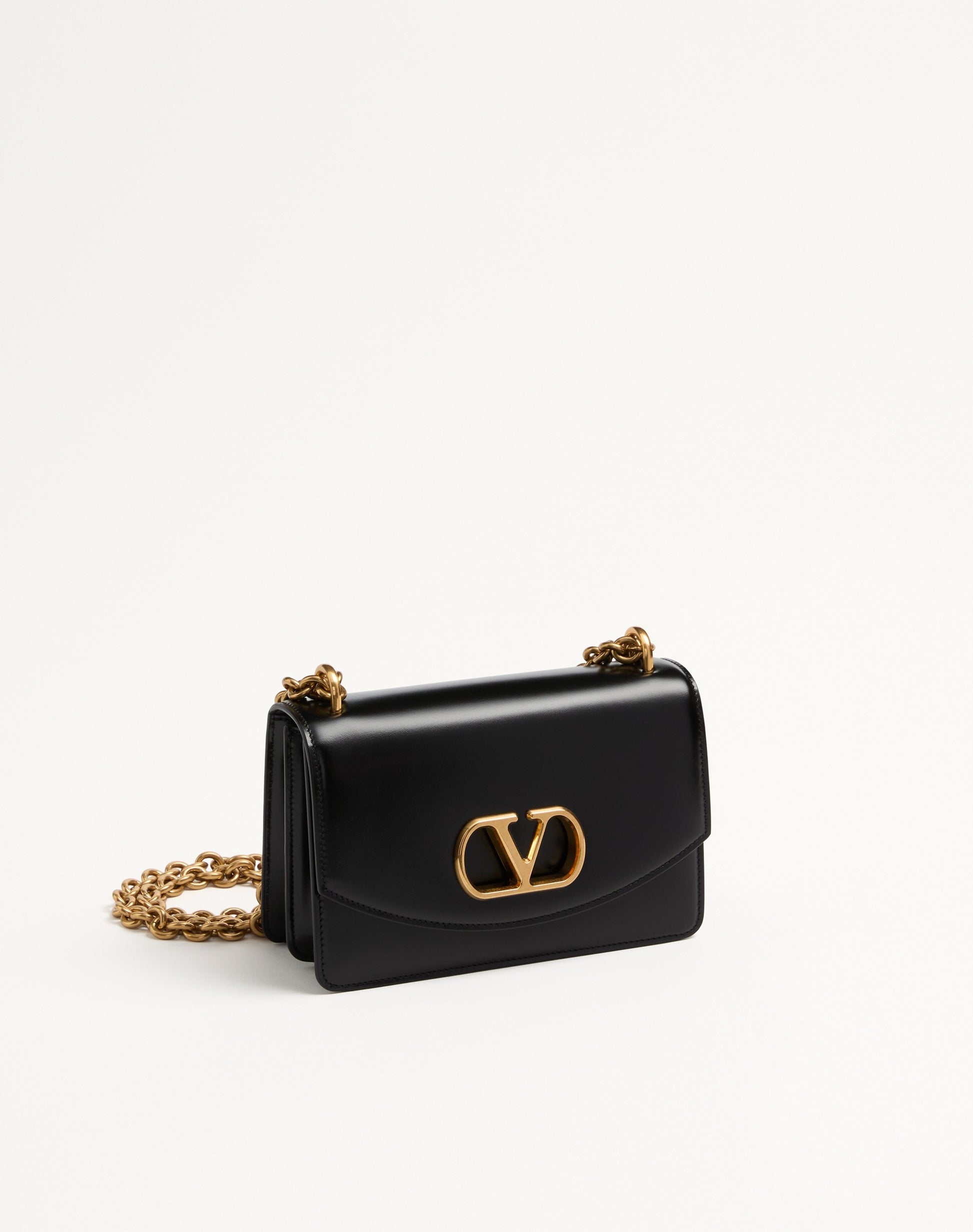 Valentino Garavani Vain Small Shoulder Bag In Shiny Calfskin