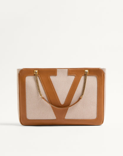 Valentino Garavani Viva Superstar Medium Canvas Shopping Bag