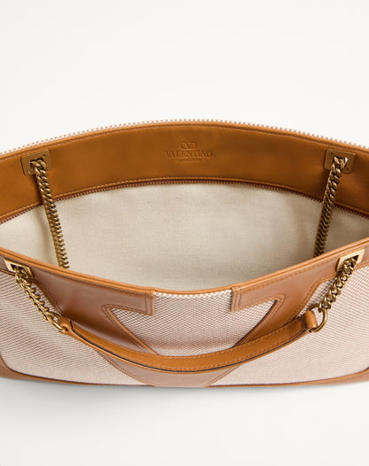 Valentino Garavani Viva Superstar Medium Canvas Shopping Bag