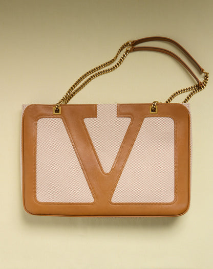 Valentino Garavani Viva Superstar Medium Canvas Shopping Bag