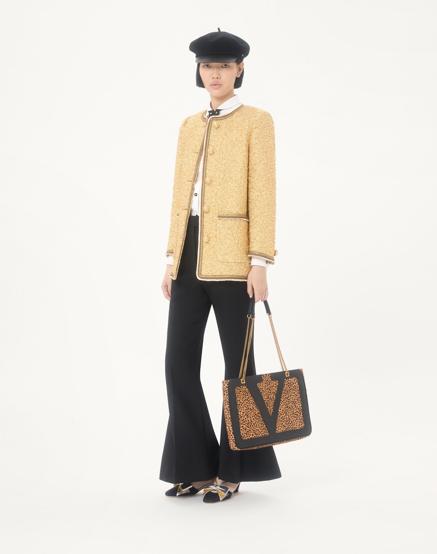 Valentino Garavani Viva Superstar Medium Shopping Bag In Calfskin With Pony Effect