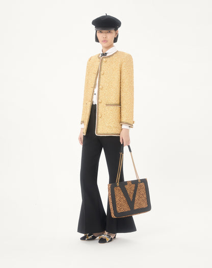 Valentino Garavani Viva Superstar Medium Shopping Bag In Calfskin With Pony Effect