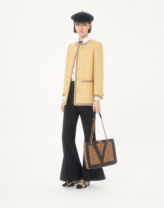 Valentino Garavani Viva Superstar Medium Shopping Bag In Calfskin With Pony Effect
