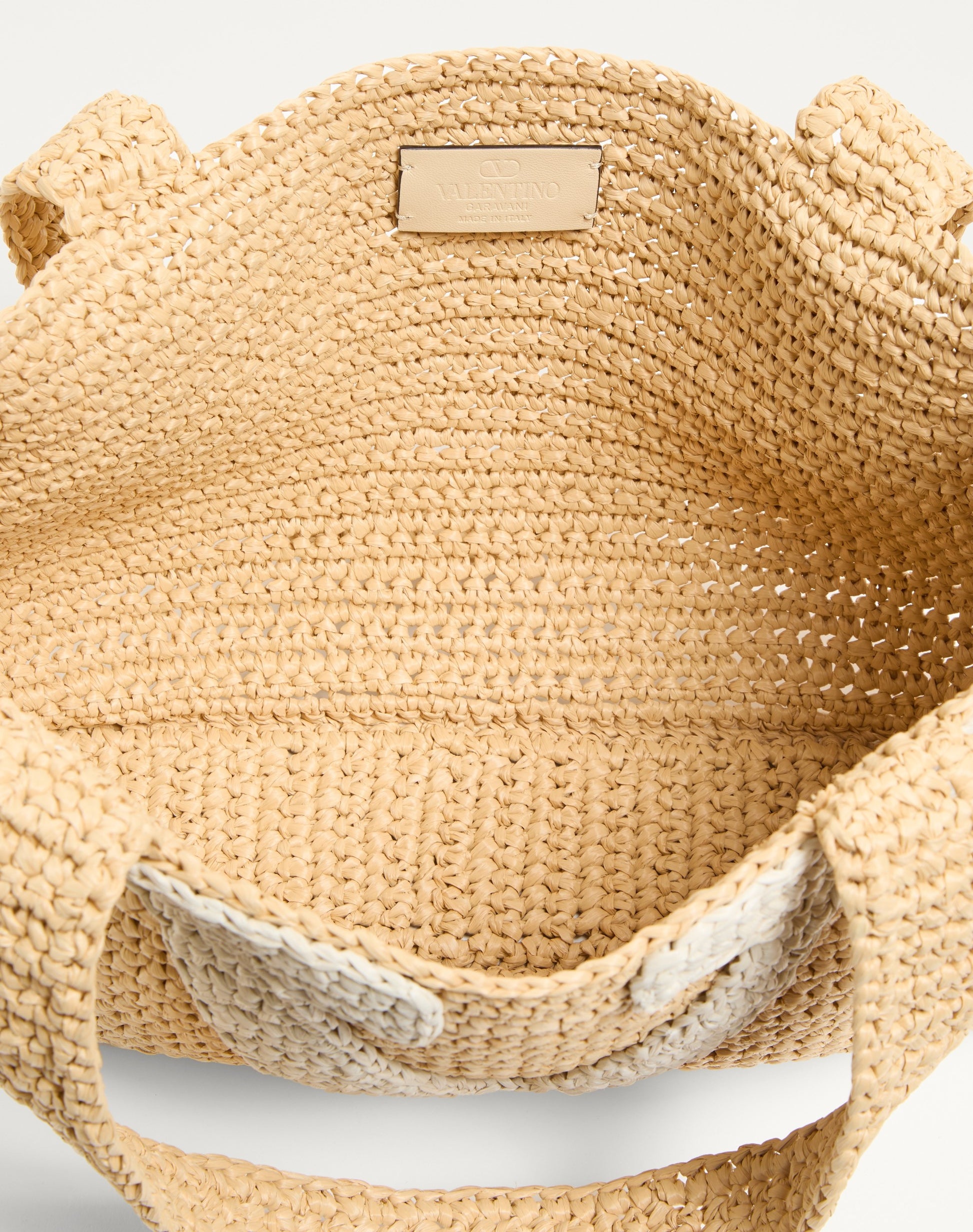 Valentino Garavani Viva Superstar Medium Shopping Bag In Raffia