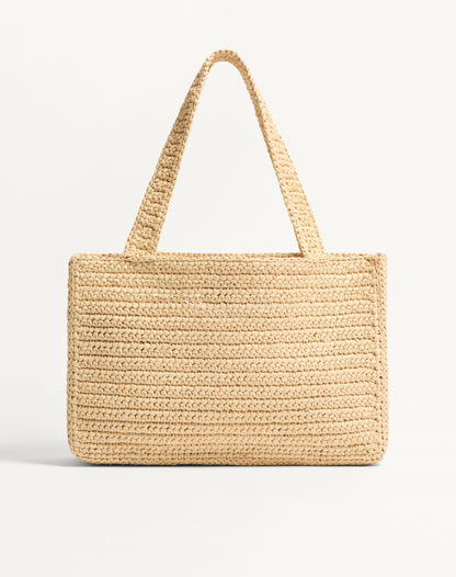 Valentino Garavani Viva Superstar Medium Shopping Bag In Raffia