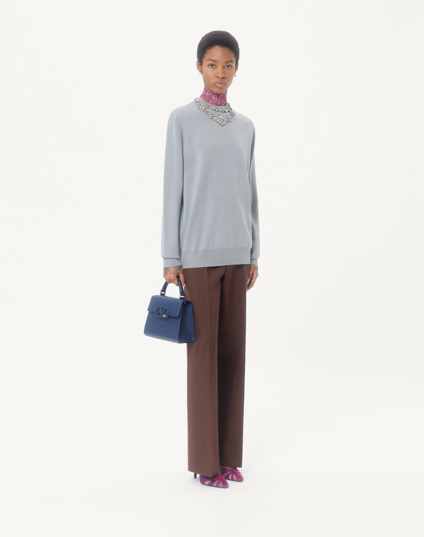 Valentino Garavani Vsling Small Handbag In Grainy Calfskin