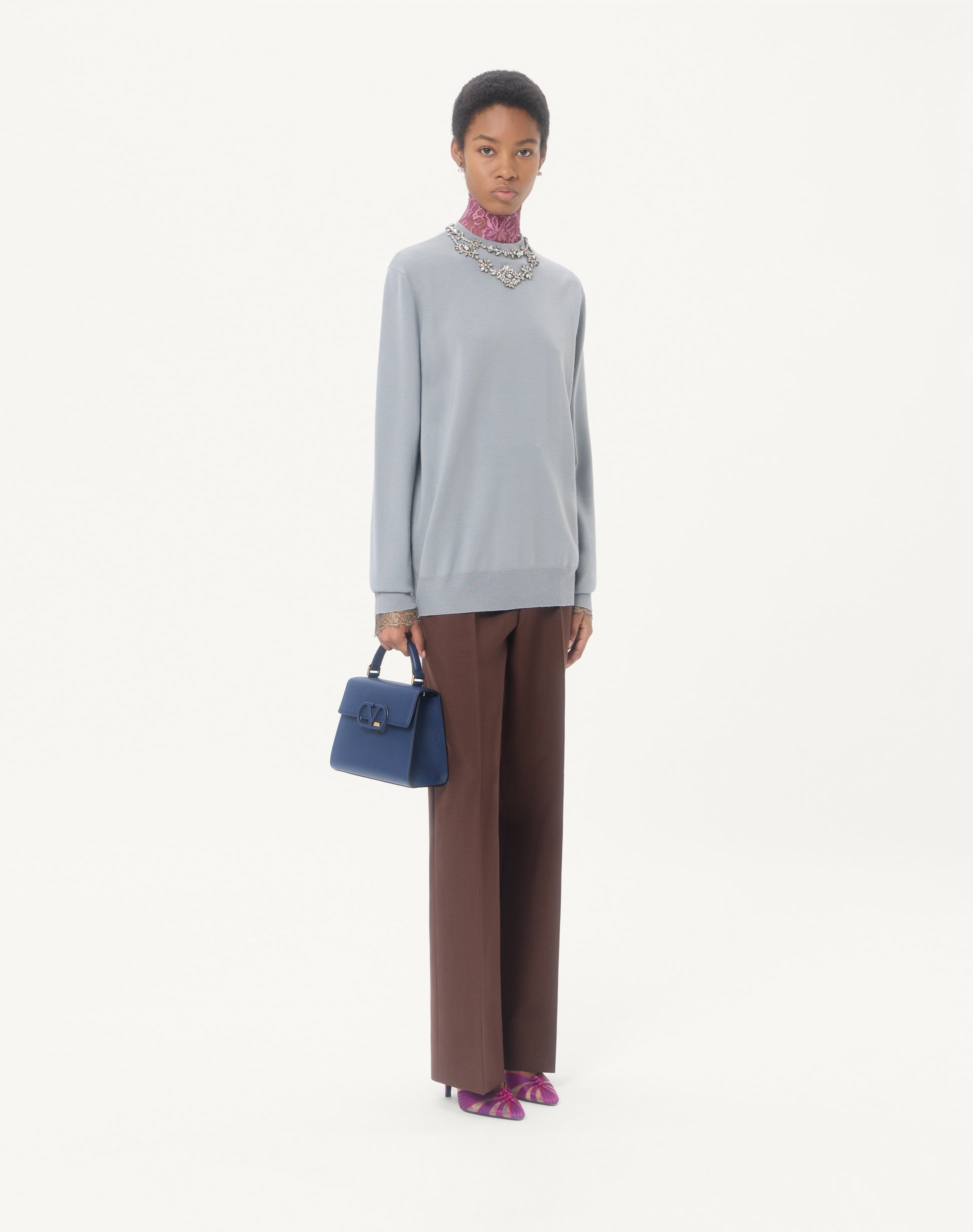 Valentino Garavani Vsling Small Handbag In Grainy Calfskin