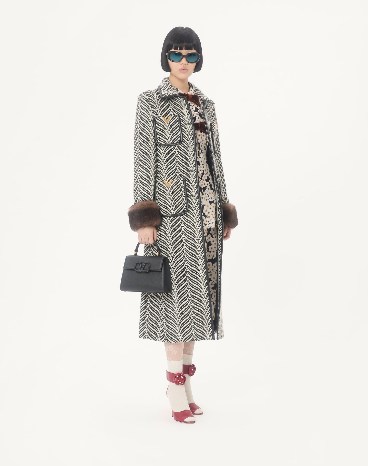 Valentino Garavani Vsling Small Handbag In Grainy Calfskin