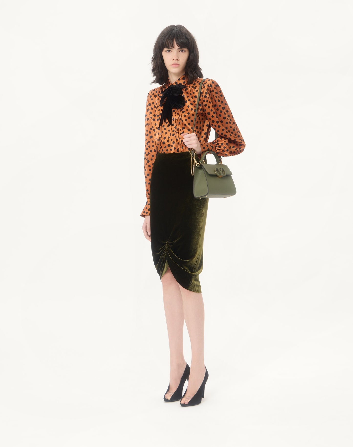 Valentino Garavani Vsling Small Handbag In Grainy Calfskin