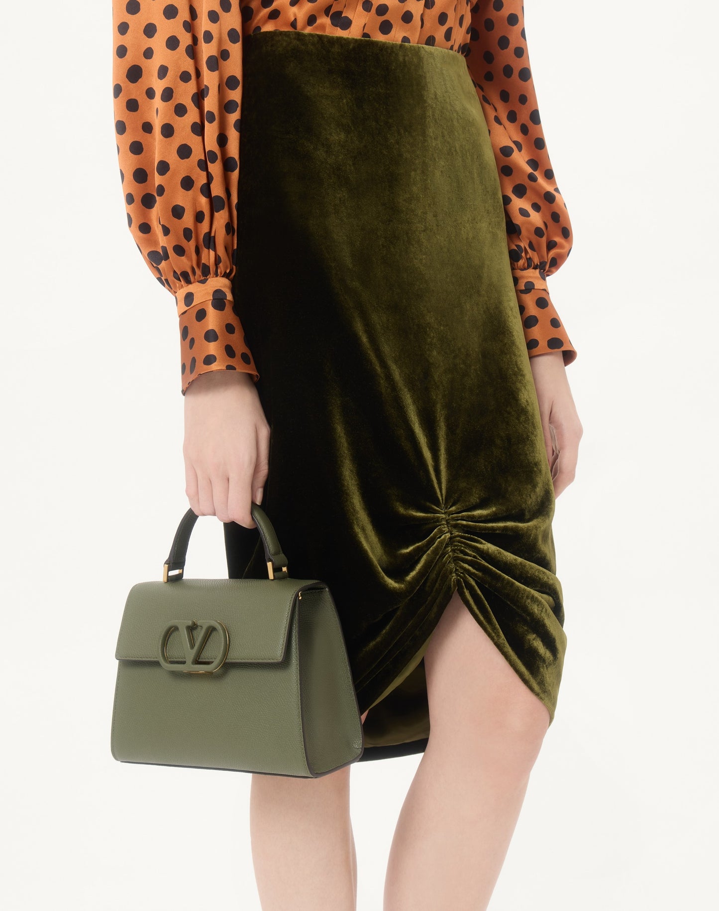 Valentino Garavani Vsling Small Handbag In Grainy Calfskin