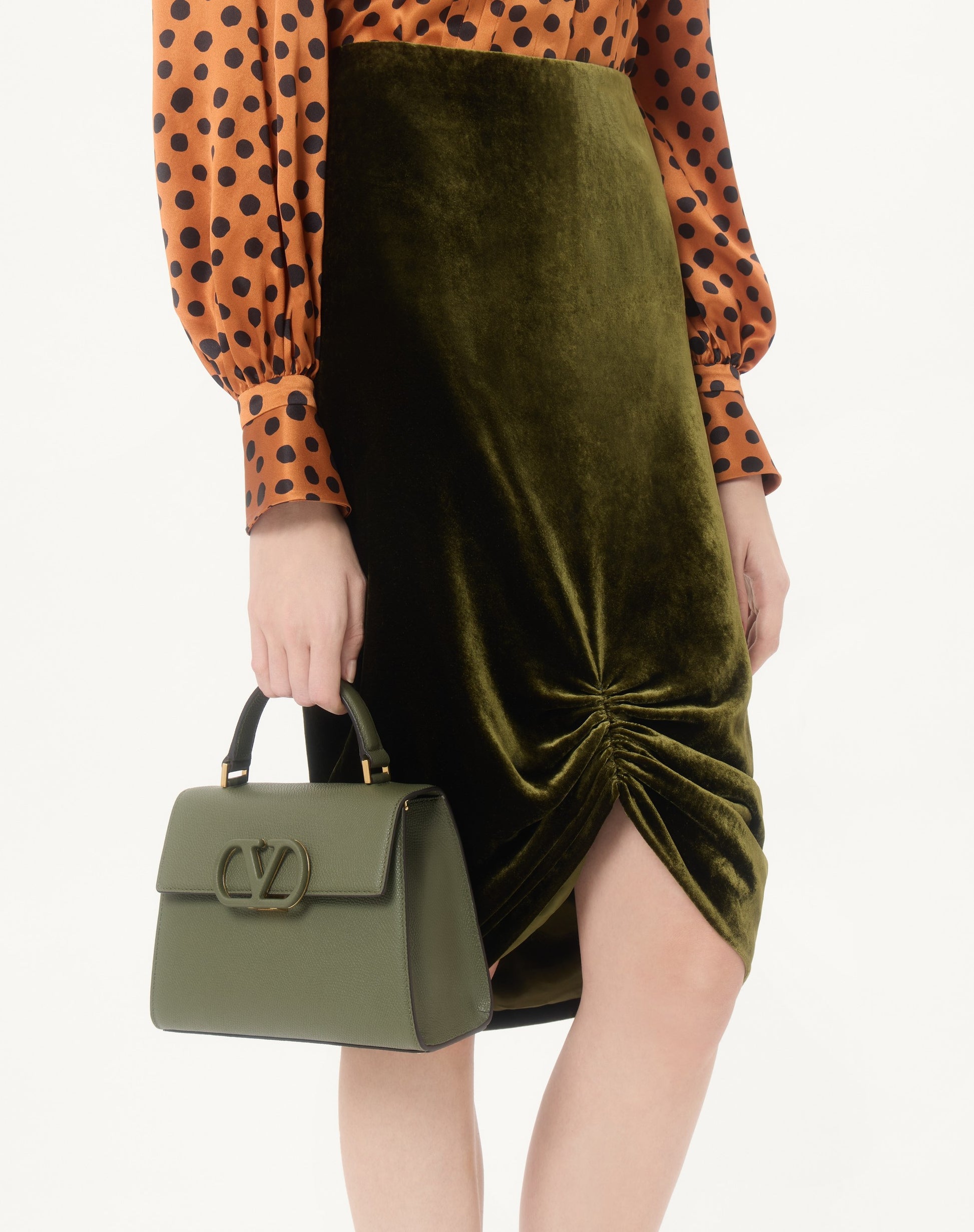 Valentino Garavani Vsling Small Handbag In Grainy Calfskin