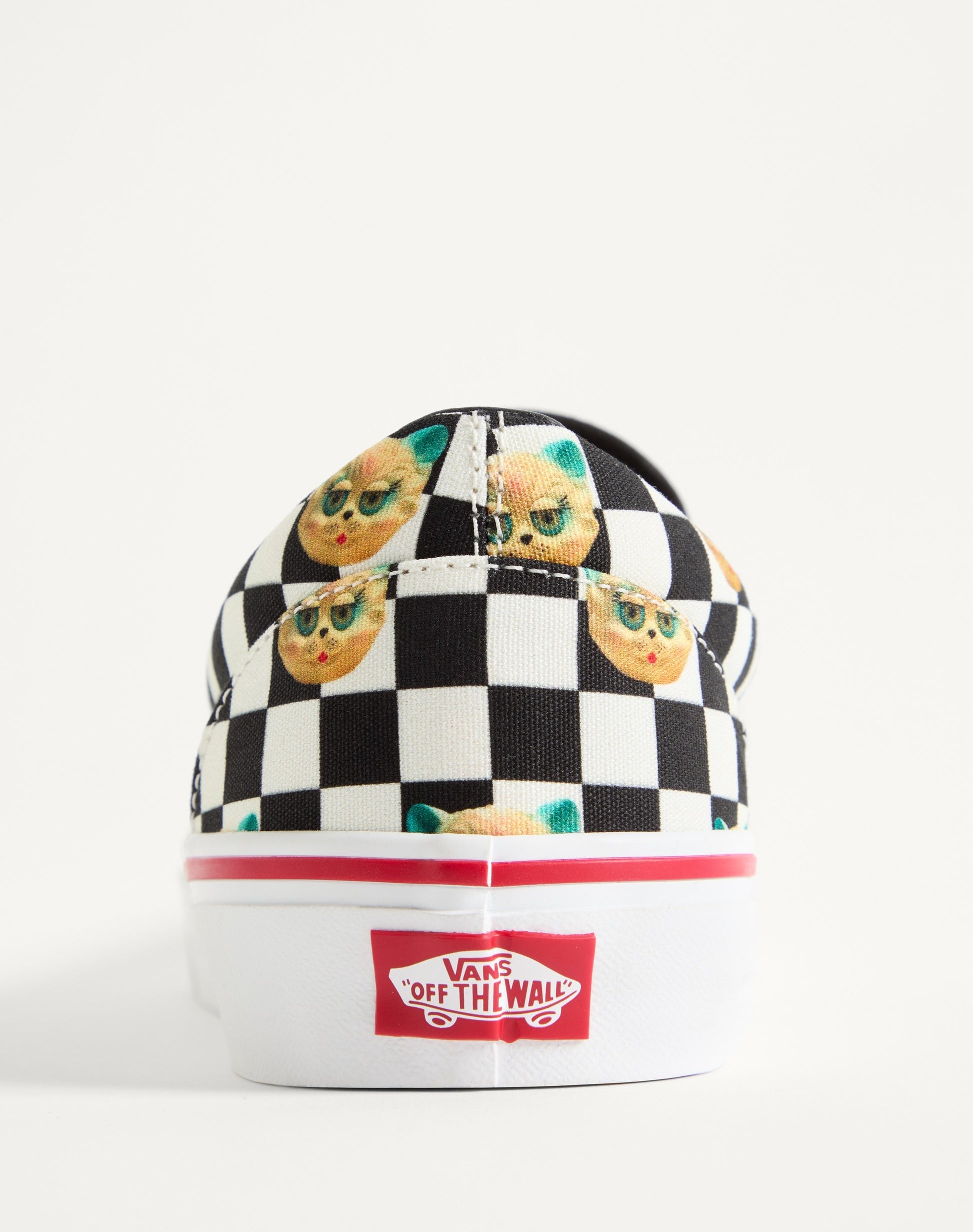 Valentino Garavani And Vans Slip-on Trainer In Fabric With Le Chat De La Maison Print And Vlogo Checkerboard Print