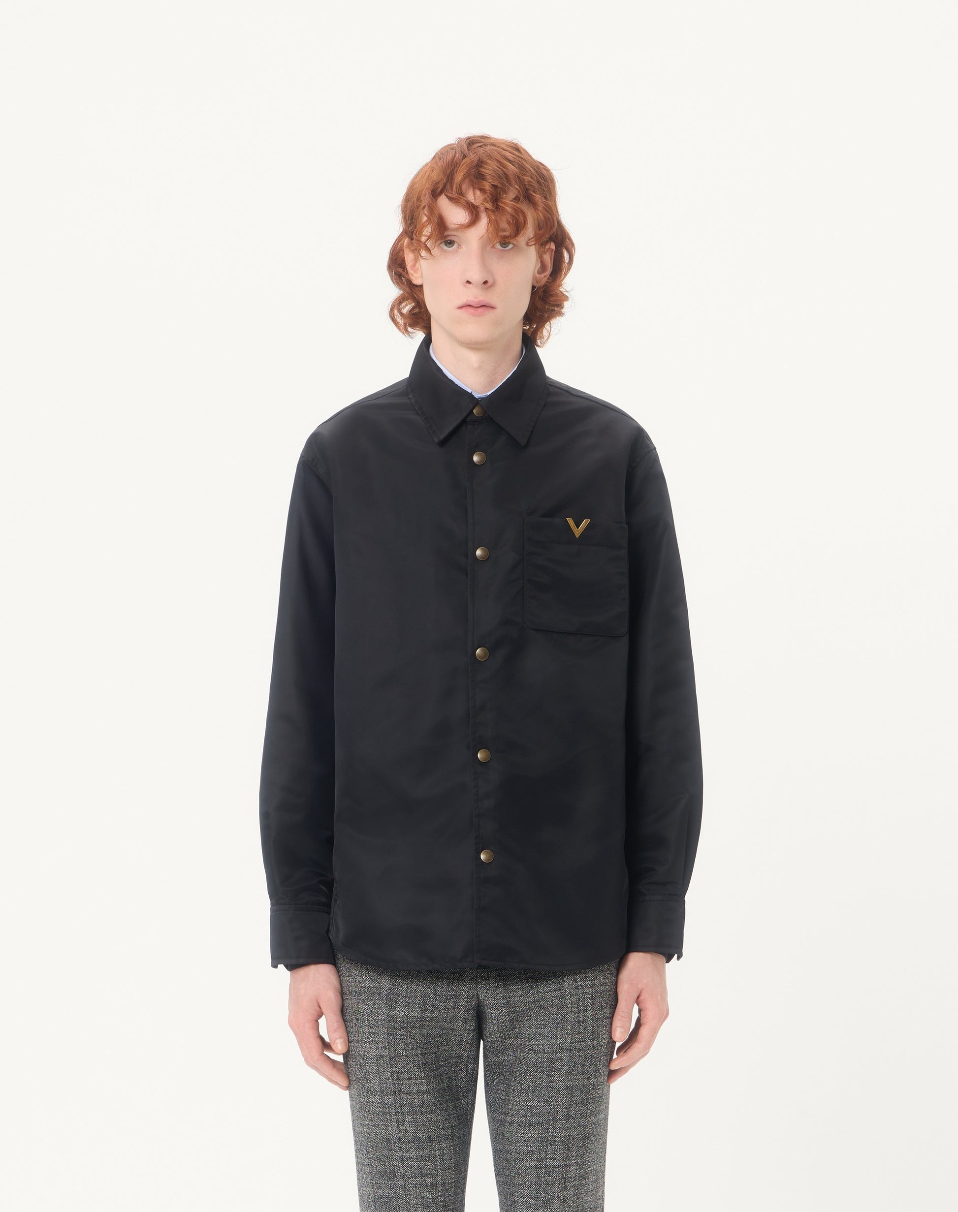 Valentino Nylon Shirt Jacket With Vgold