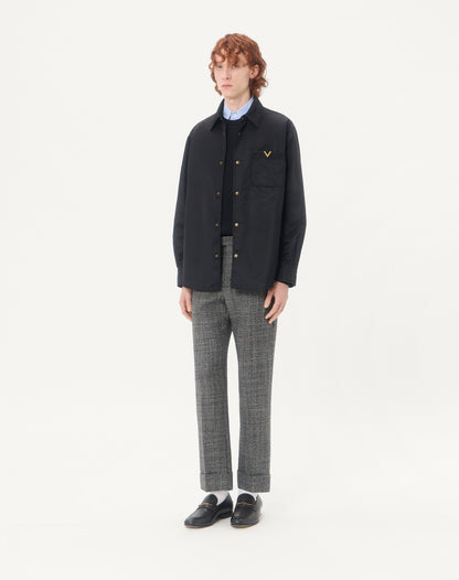 Valentino Nylon Shirt Jacket With Vgold