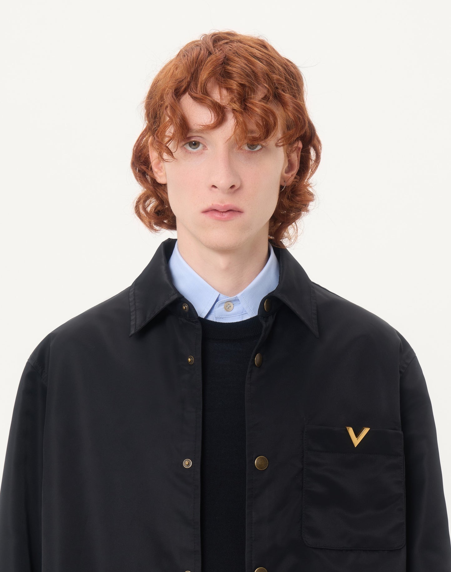 Valentino Nylon Shirt Jacket With Vgold