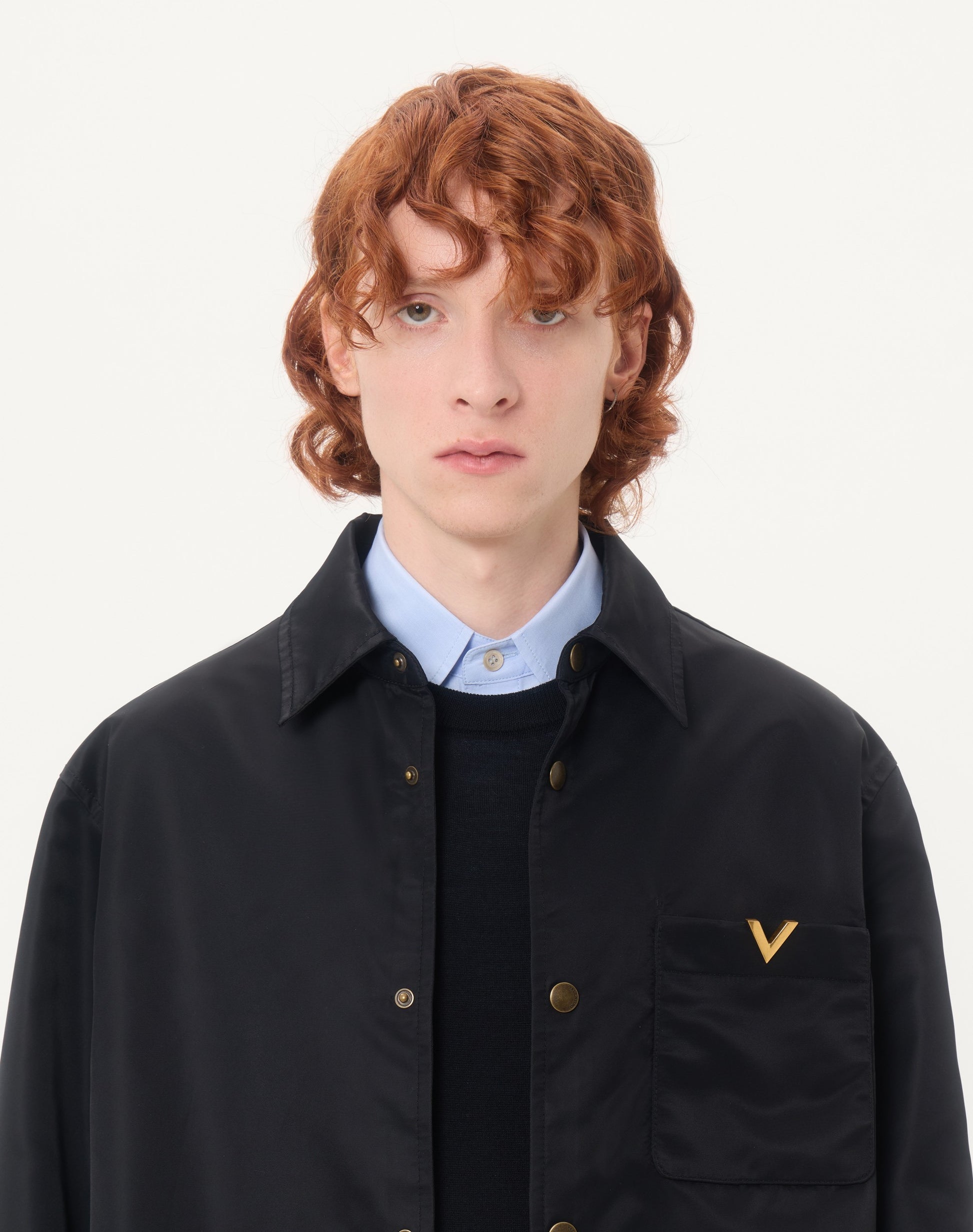 Valentino Nylon Shirt Jacket With Vgold