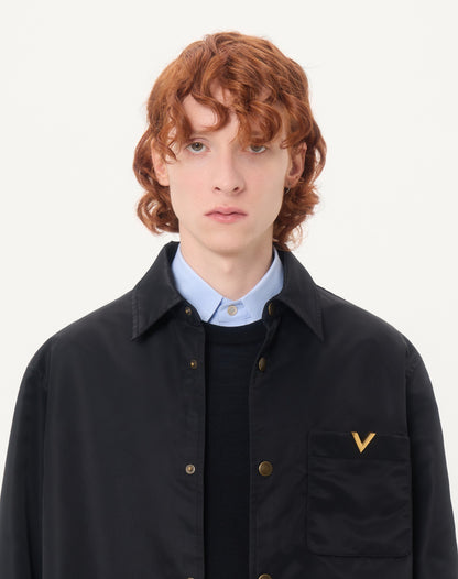 Valentino Nylon Shirt Jacket With Vgold