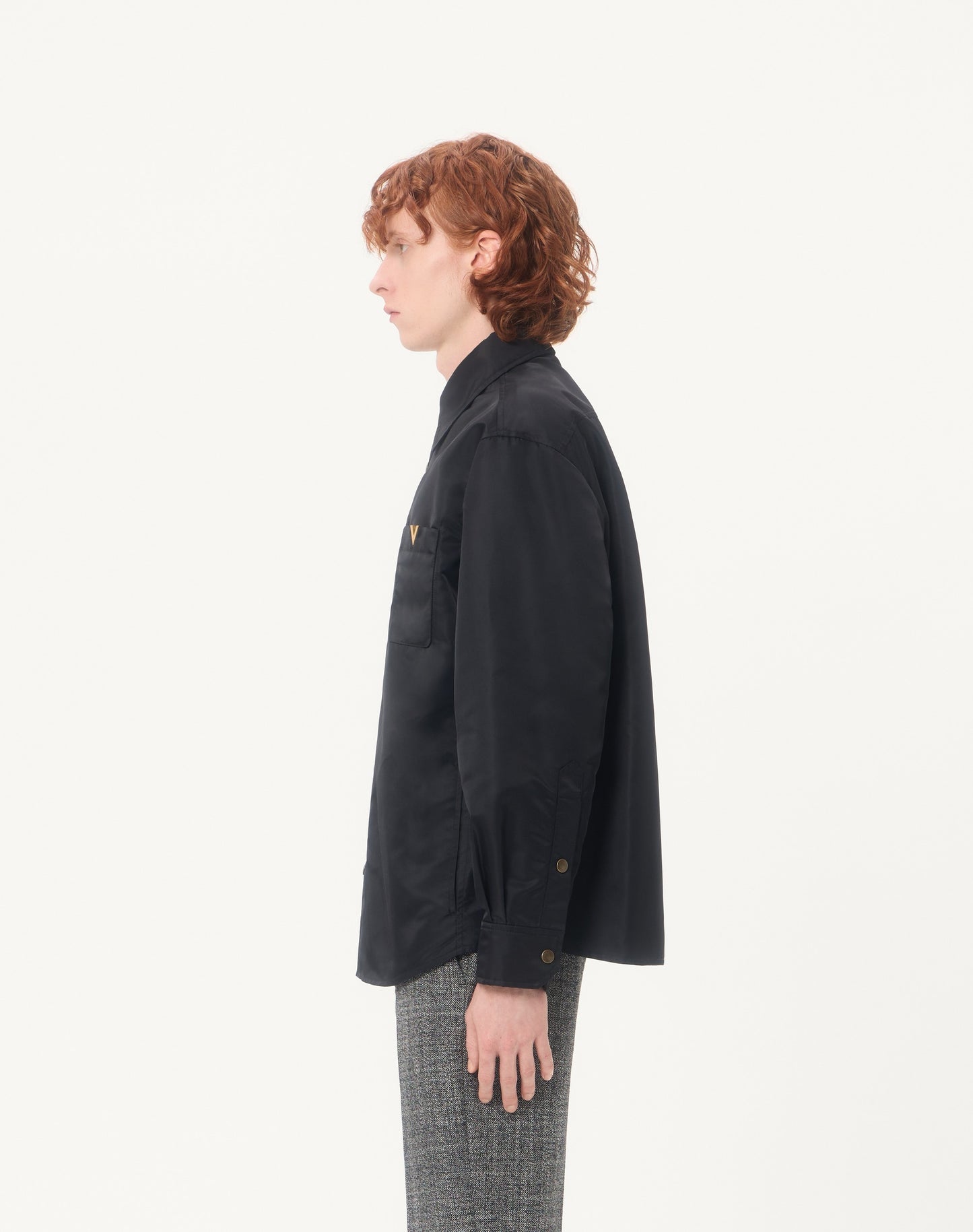 Valentino Nylon Shirt Jacket With Vgold