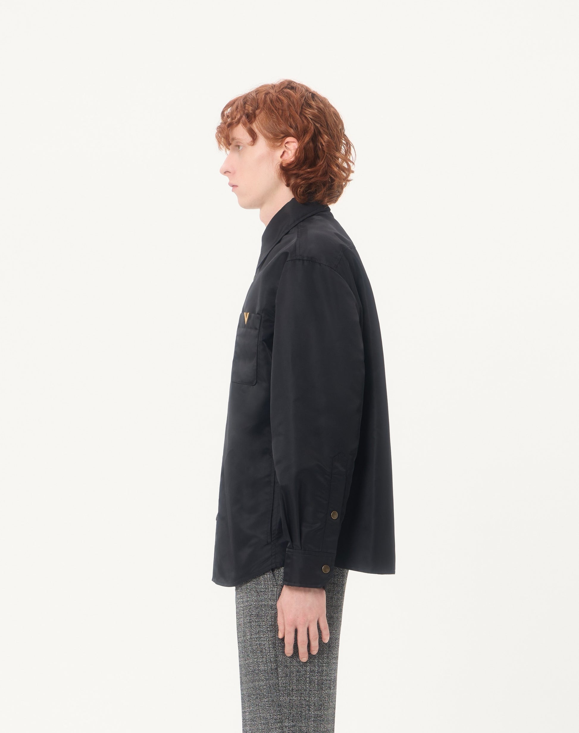 Valentino Nylon Shirt Jacket With Vgold