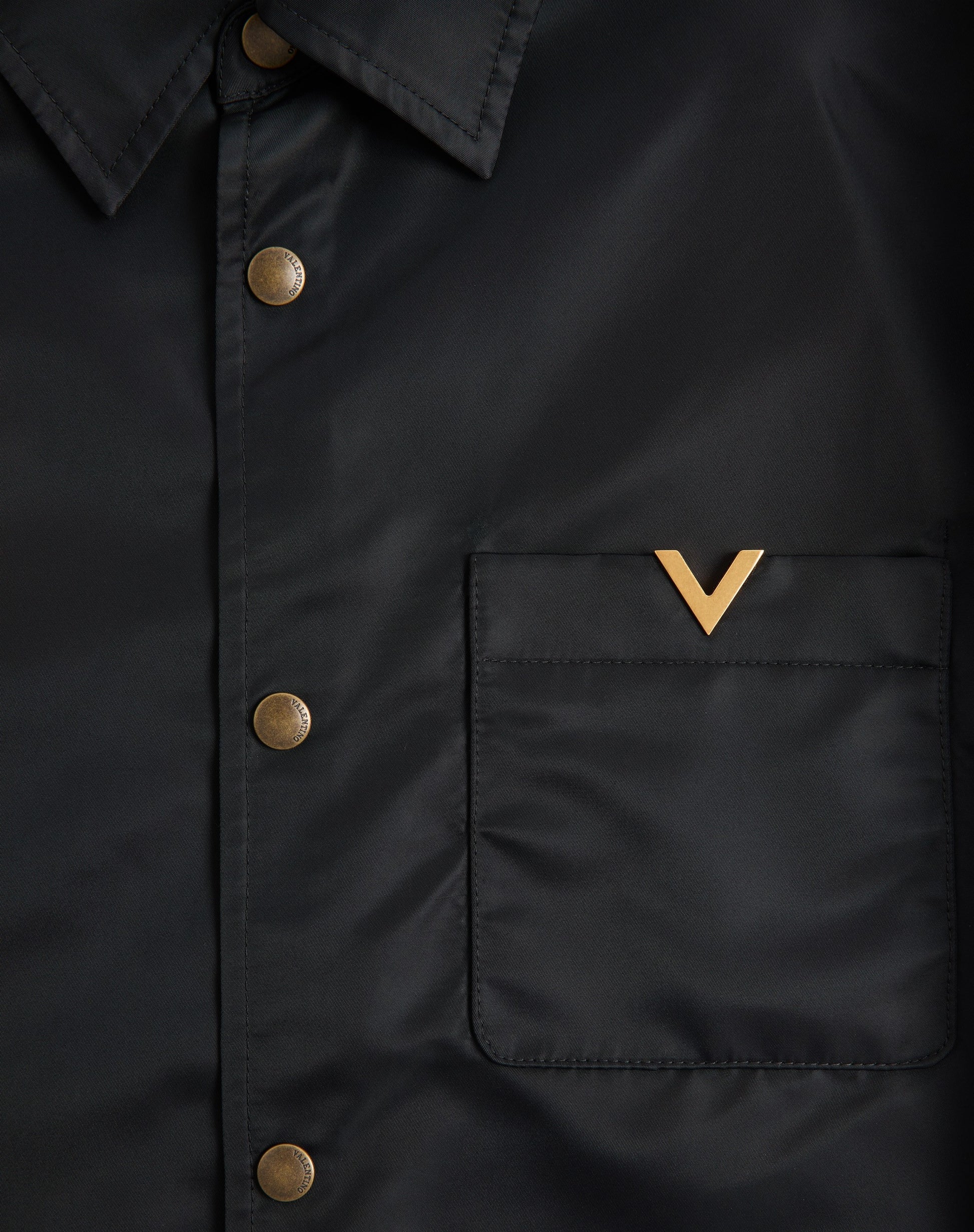 Valentino Nylon Shirt Jacket With Vgold