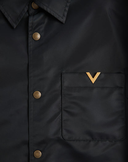 Valentino Nylon Shirt Jacket With Vgold