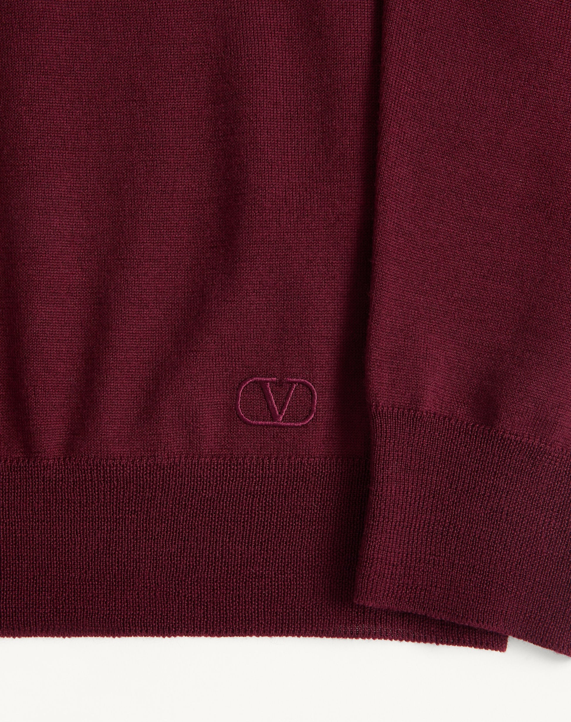 Valentino Wool Polo With Vlogo Embroidery