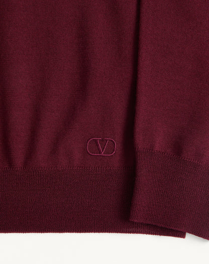 Valentino Wool Polo With Vlogo Embroidery